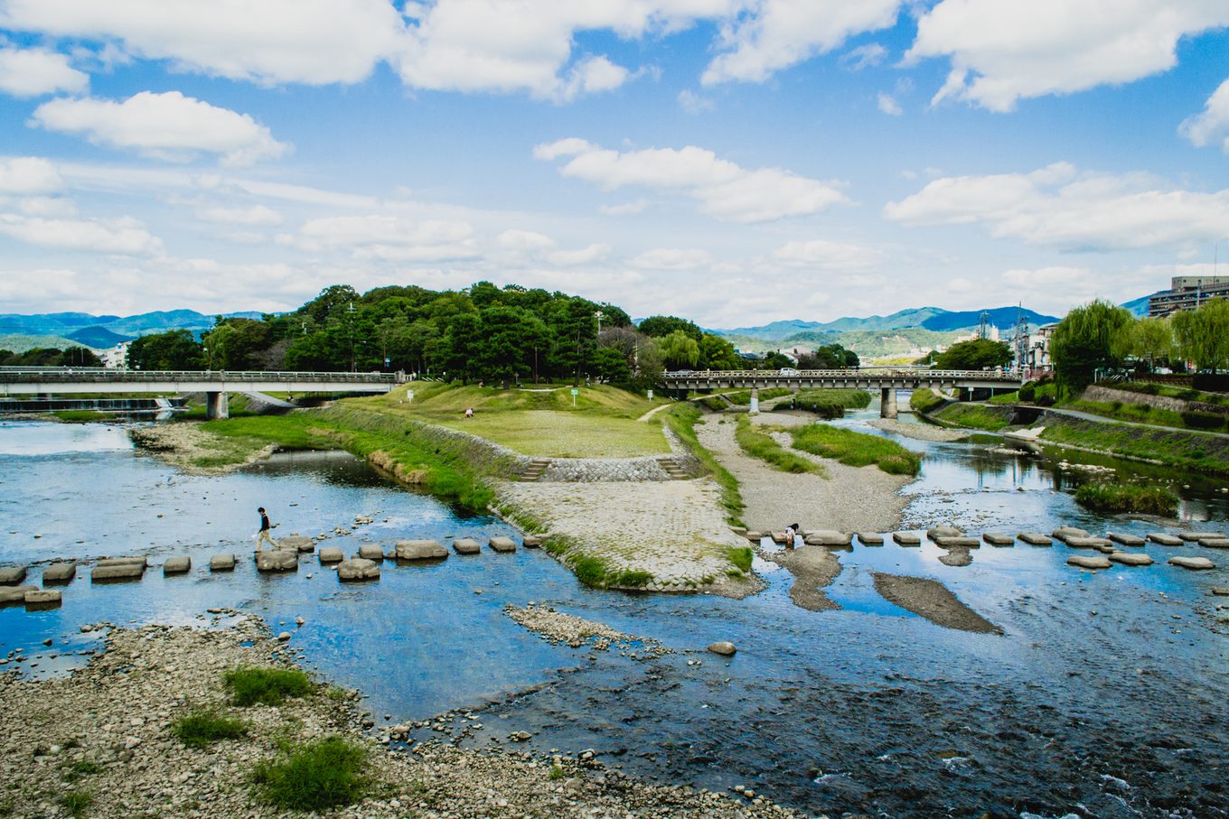 鴨川デルタの飛び石